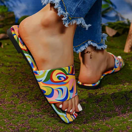 Colorful Flip Flops Flats Slippers