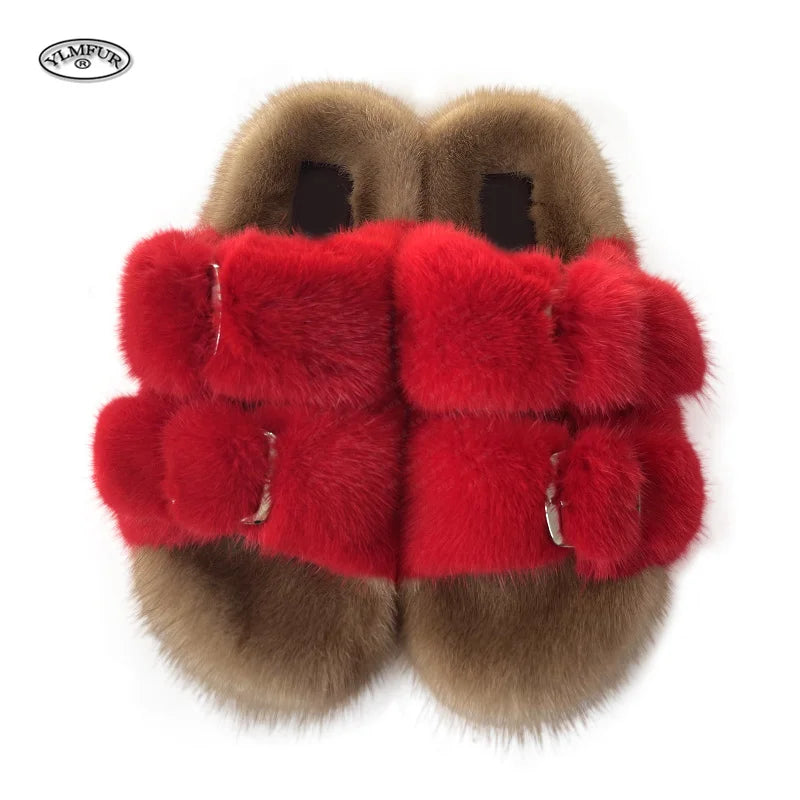 Fur Mink Luxury Slippers