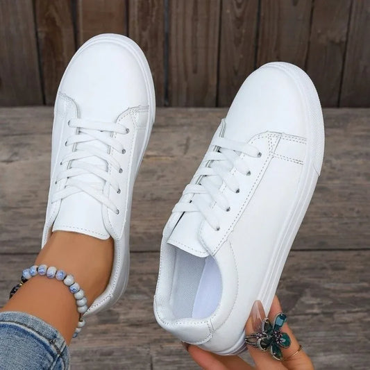 2024 Tennis Flat Sneakers Autumn Casual Women's Shoes White Fashion Hollow Out Shoes for Women Vulcanized Shoes Zapatos De Mujer