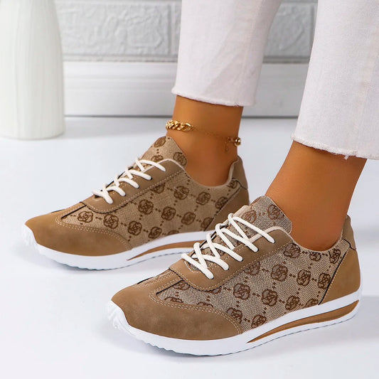 Flat Casual Comfortable Sneakers Shoes Fashion Versatile Lace Up