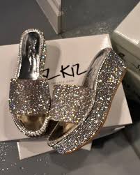 Crystal Platform Bling Bling Slides Mules Shoe