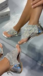 Luxury Bling Bling Full Rhinestone Flat Sandals